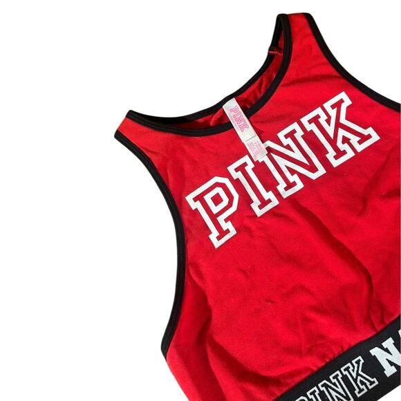 PINK Nation 2015 Red Racerback High Neck Bra Bralette - Picture 4 of 5